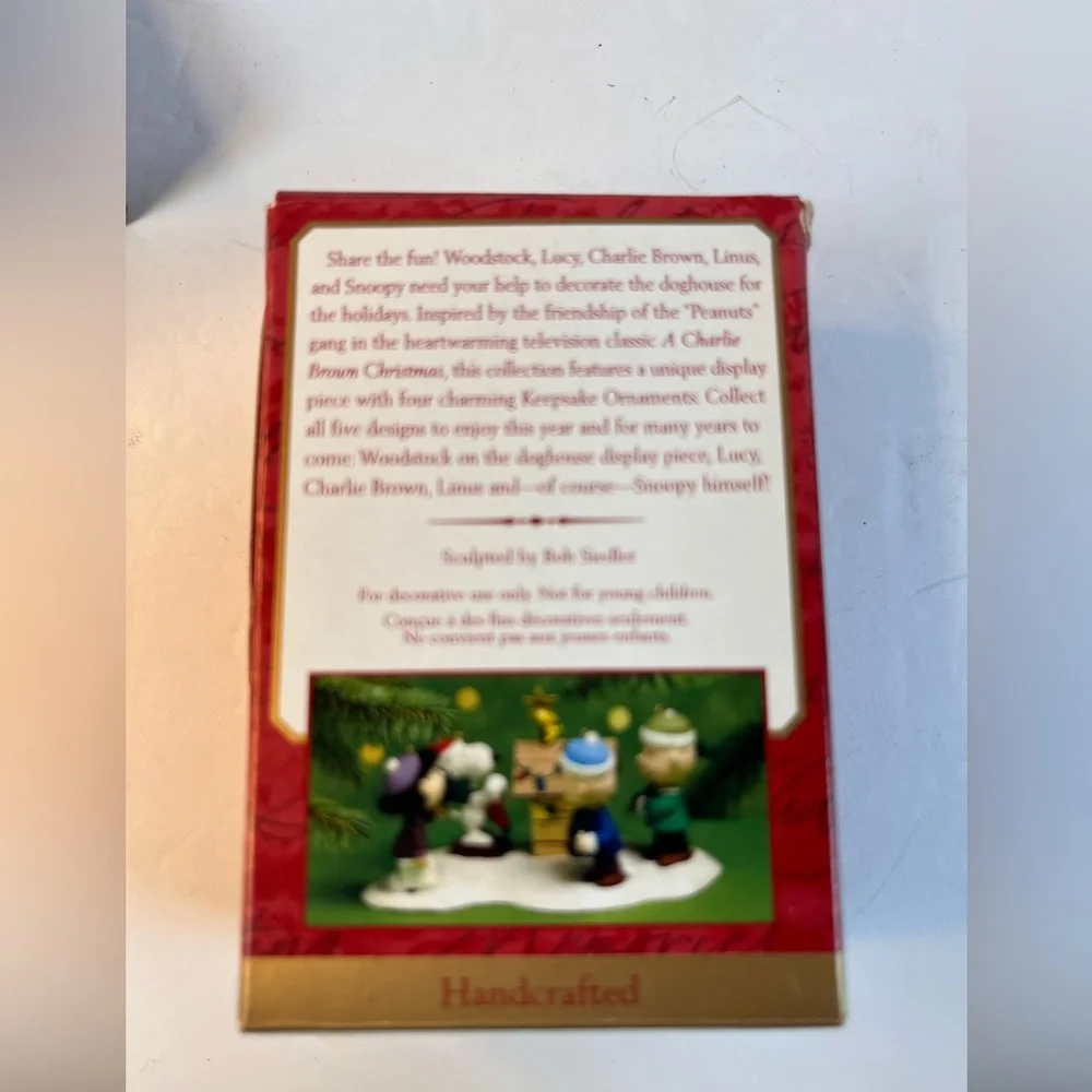 Hallmark Keepsake Peanuts Snoopy Joe Cool 1998 Charlie Lucy Christmas Ornaments.